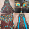 Queen hanan brown and turquoise costume