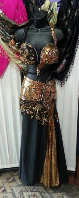 Gold and Black Stunner - Goddess Sized costume, *Curvy